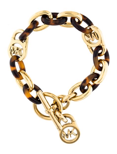 ️Women’s Michael Kors Designer Tortoise Resin Link Bracelet 